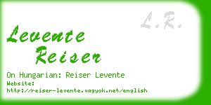 levente reiser business card